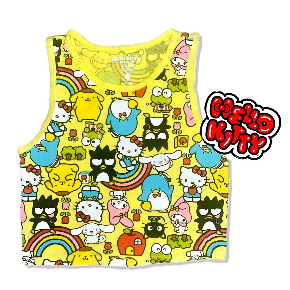 Hello Kitty and Friends Sanario Graphic Print Sleeveless Crop Top